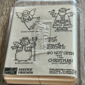 Stampin Up! 2000’s Festive Friends set of 4 stamp kit